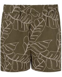 Gunda Hafner Ltd - Cotton Viscose Blend Embroidered Shorts - Lyst