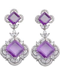 Meraki by Rashmi Bajaj - Voyage Cubic Zirconia Chandelier Earrings - Lyst