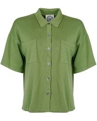 Zenzee - Silk Cashmere Boyfriend Short Sleeve Polo Shirt - Lyst