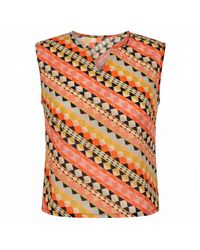 Nooki Design - Georgia Geometric Printed Knot Top - Lyst