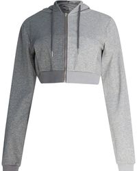 Circular Path - Two Tone Crop Hoodie - Lyst