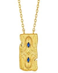 Myrto Katramadou Jewellery - Infinity Necklace-Plated -Two Stones- Royal - Lyst