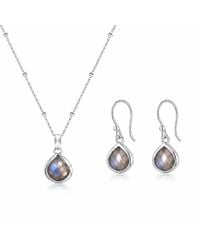 The Jewellery Store London - Sterling Pear Shaped Labradorite Jewellery Set - Lyst