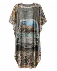 Wenzi - Double-Sided Mulberry Silk Kaftan - Lyst