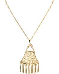 Caramel Vintage Jewellery - Filigree Fringe Pendant Necklace - Lyst