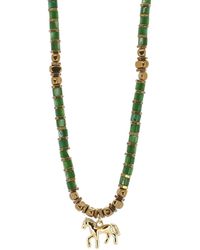 Ebru Jewelry - Free Spirit Horse Charm Choker Necklace - Lyst