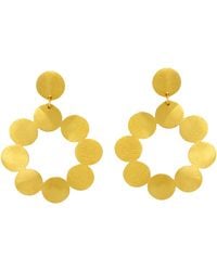 GEM BAZAAR - Sun Disc Earrings - Lyst