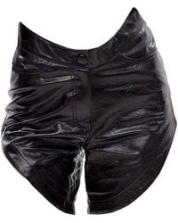 Maison Bogomil - Curved Cut – Asymmetric High-Low Waist Leather Shorts - Lyst