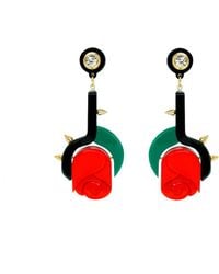 Gissa Bicalho - Handmade Acrylic Earring Rose Pendant - Lyst