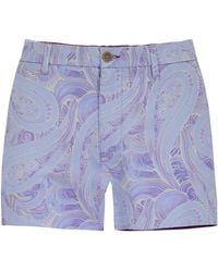 lords of harlech - Clyde Marakesh Paisley Helio Flat Front Short - Lyst