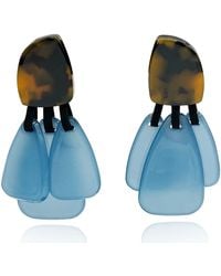 Michael Nash Jewelry - Patrizia Tortoise Resin Top Earrings With Light Drops - Lyst