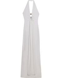 Nocturne - Draped Buckle-Detail Maxi Dress - Lyst