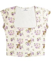 Cloud Haven - Rose Bulldog Square Neck Tee - Lyst