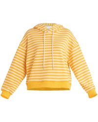 yellow striped hoodie