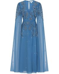 Frock and Frill - Laelia Embellished Maxi Dress With Cape Sleeves - Lyst