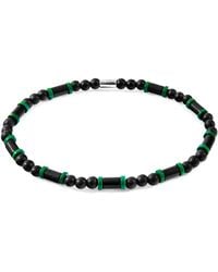 Anchor and Crew - Agate & Ebony Wood Samuel & Stone Skinny Bracelet - Lyst