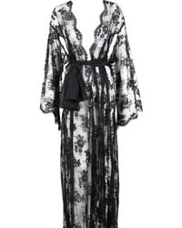 Belle -et-BonBon - Kalina Noir Full Length Lace Party Festival Kimono Xl To - Lyst