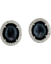 Artisan - Geode & Diamond Halo Stud Earrings - Lyst