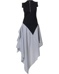 Metamorph - Asymmetric Stripped Pattern Dress - Lyst