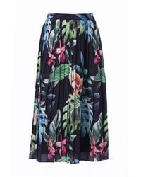 Carloslines - Pleated Midi Skirt - Lyst