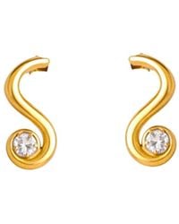 Lily Flo Jewellery - The Shape Of Momentum Diamond Stud Earrings - Lyst