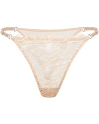 Daily Underwear - Neutrals Adjustable String Panties Panther Nude - Lyst