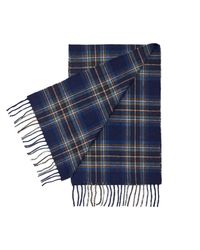 Hegarty - Tan Check Tartan Lambswool Scarf - Lyst