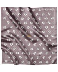 Lamberty Munich - Alpine Edelweiss Midi Silk Scarf - Lyst