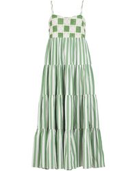 Rose & Nancy - Helena Cotton Crochet Stripe Maxi Sun Dress - Lyst