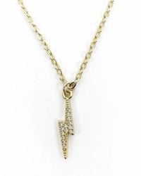Rachel Nathan - Pavé Lightning Bolt Necklace - Lyst