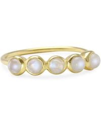 Isla Silver - Harmonic Dainty Moonstone Ring - Lyst
