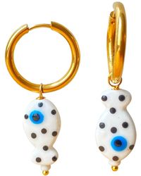Smilla Brav - Ceramic Fish Hoop Earrings Anton - Lyst