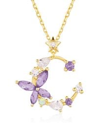 Azura Jewelry New York - Monarch Butterfly Amethyst Opal Necklace Vermeil - Lyst