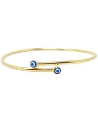 Harfi - Turkish Evil Eye Minimalist Plated Bangle - Lyst