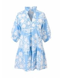 Pick Happy - Chloe Mini Dress With Pintuck Tree Babyblue - Lyst