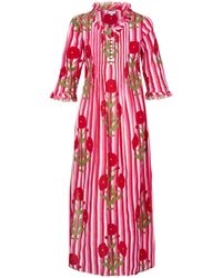 At Last - Cotton Annabel Maxi Dress In Marigold - Lyst