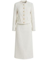 Georgette - Ivory Tweed Skirt Suit - Lyst