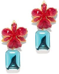 The Pink Reef - Vanilla Orchid Jeweled Drop Earring - Lyst