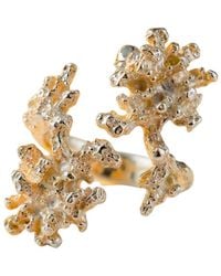 Dainty London - Saltwater Coral Adjustable Statement Ring - Lyst
