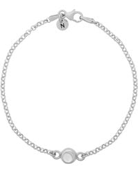 Nellou Jewellery - Neutrals Crystal Birthstone Gem Dot Bracelet Sterling - Lyst
