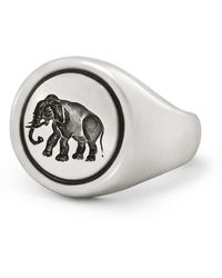 Snake Bones - Elephant Signet Ring - Lyst
