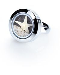My Little Nature - Neutrals Natural Starfish & Beach Sand Statement Ring – Handmade Coastal Vacation Jewelry - Lyst