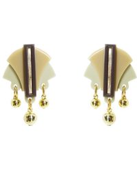 Gissa Bicalho - Acrylic Handmade Earring Oca Kahki - Lyst