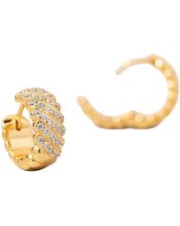 Zynnia Collective - Studded Huggie Hoops - Lyst