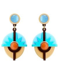 Gissa Bicalho - Handmade Acrylic Earring Pendant Alecrim Burgundy - Lyst