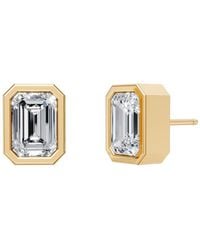 Öugie - The Emerald Cut Diamond Bezel Studs - Lyst