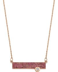 Dime Tribe - Ruby Plate Necklace - Lyst