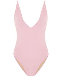 Pcfg - The Solar Reflections Low Back V-Neck Swimsuit - Lyst
