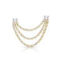 770 Fine Jewelry - Double Baguette Stud Statement Diamond Drop Link Earrings - Lyst