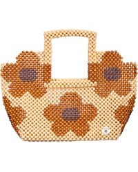 Tillie Beads - Daisy Square Handle Tote Bead Bag - Lyst